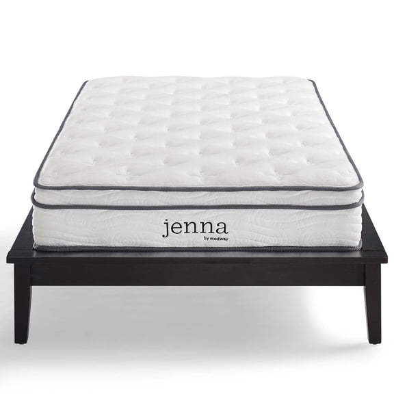 Contemporary Modern Urban Designer Bedroom Narrow Twin Size Mattress, Fabric, White