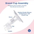thumbnail image 3 of Limerick Silicone Breast Cup Assembly, One Size Fits All, Includes Breast Cup, Cap, Brace & Gasket, 3 of 7