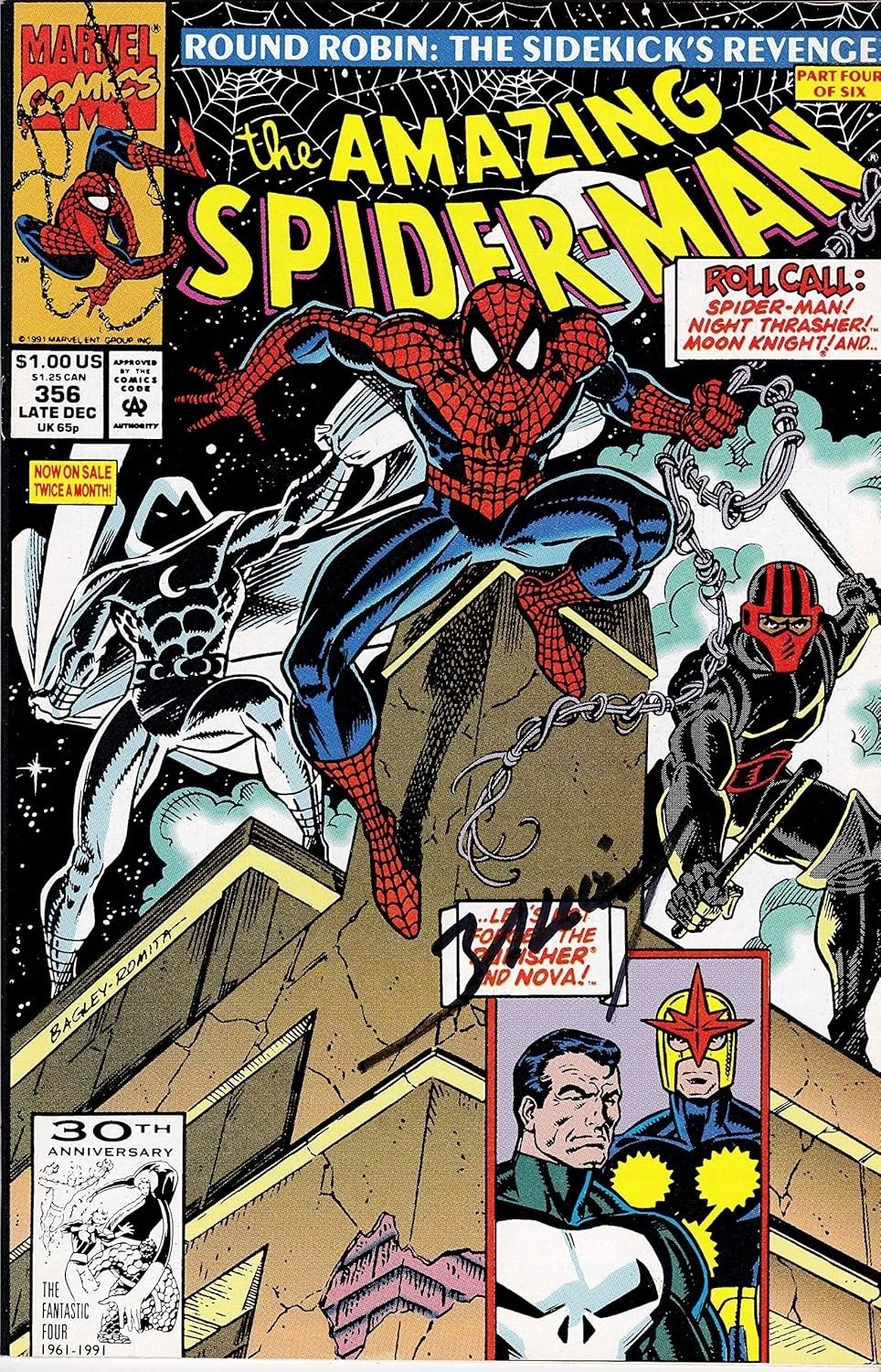 Amazing Spider-Man #356 Signed by Mark Bagley VERY FINE