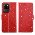 thumbnail image 5 of Compatible with Samsung Galaxy S20 Ultra 5G Wallet Phone Case and Tempered Glass Screen Protector Flip Credit Card Holder Stand Bling Glitter Cell Cover for S20ultra 20S s20 A20 S2O 20ultra G5 Red, 5 of 8