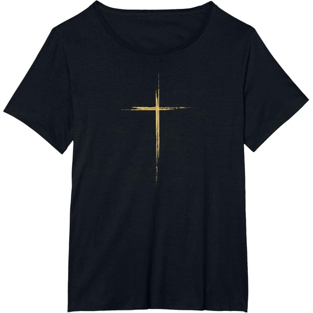 Cruz Cristiana Oro Jesús Camiseta