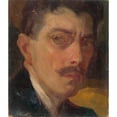 thumbnail image 3 of Ľudovít Pitthordt 15x17 Black Modern Framed Museum Art Print Titled - Study for a Self-Portrait (1900), 3 of 5