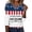White, variant on USA 250th Anniversary Shirt Women's Stars and Stripes Patriotic Graphic Tee Short Sleeve Top Fourth of July Celebration National Day Commemorative Shirt V Neck Three Quarter Sleeve White L