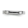 thumbnail image 3 of 14K White Gold Ring Band Wedding Diamond Square 7-Stone Channel , Size 5, 3 of 7