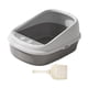 thumbnail image 5 of Inodoro para Gatos, Caja de Arena para Gatos, Caja de Arena para Gatos, Fácil de Limpiar, con Pala, Caja para Cama de Lados Altos Y Fácil de Transport L gris, 5 of 9