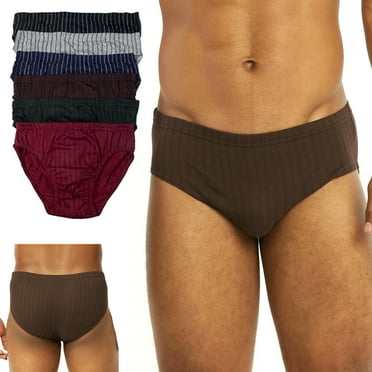 6Pack Mens Bikinis Briefs Underwear 100% Cotton Stripe Knocker Size XLarge 40-42