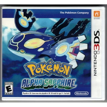 Pokemon Alpha Sapphire 3ds Find  catch and tame them all to become a legendary trainer in Pokemon Alpha Sapphire 3DS. Featuring tactical action  a vast world to explore and secrets to uncover  this game can keep you entertained for hundreds of hours. An update to the second generation of Pokemon games  Pokemon Sapphire 3DS delivers enhanced graphics and allows you to connect to the Nintendo Network for trading and play. It s the companion to Pokemon Omega Ruby (sold separately)  and if you connect to a friend playing on that game you can unlock additional content.