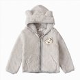 thumbnail image 5 of Staki Baby Girls Coats Toddlers Puffer Jacket Bear Hooded Coats 3-24M(Gray,12-18 Months), 5 of 5