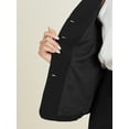thumbnail image 5 of DARING DIVA Women's 2 Pcs Outfits Notched Collar Blazer Pencil Skirt Suit Set XL Black, 5 of 6