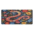 thumbnail image 2 of Leather Keyboard and Mouse Desk Mat Office Desk Accessories Protective Office Desk Decor Desk Pad Mat for Gaming, Work from Home, Office Snake and Flowers 16.5" x 35.4", 2 of 9