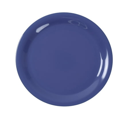 

Mile Stone Roundrrow Rim Plate 9 Dia. Melamine Blue 4 packs