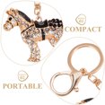 thumbnail image 2 of Horse Shape Rhinestone Key Chain Horse Rhinestone Pendant Decorative Key Ring, 2 of 8