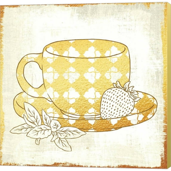 Strawberry Green Tea by Cleonique Hilsaca, Canvas Wall Art