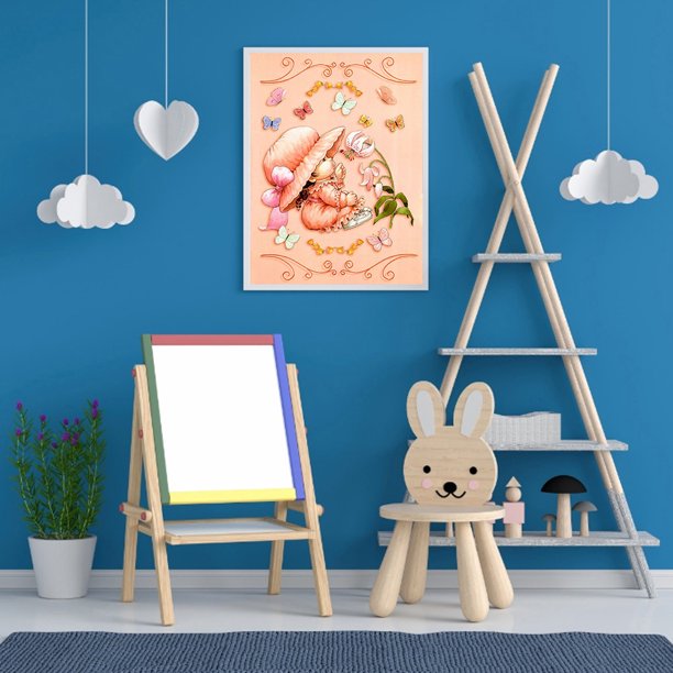 Cuadros Decorativos Flores hechas a mano niña 5D DIY taladro redondo completo dibujo Kit diamante pintura artesanal Ndcxsfigh Nuevos Originales