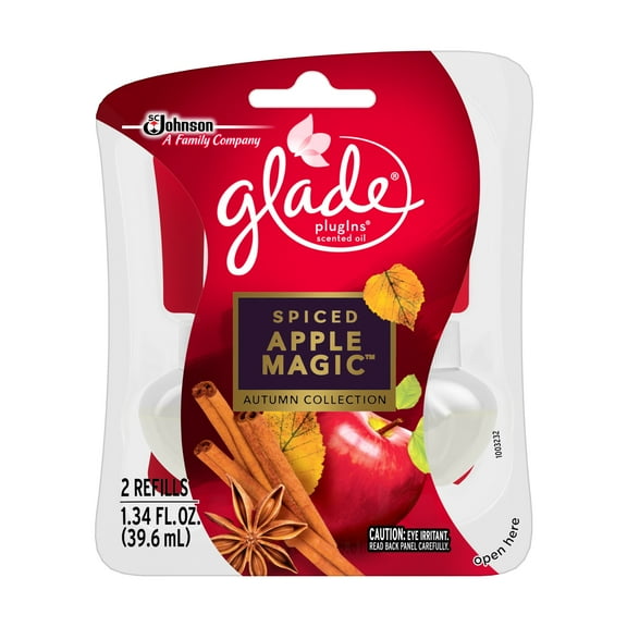 Glade Plug In Refill, Spiced Apple Magic, 1.34 Fl. Oz. (Pack of 2)