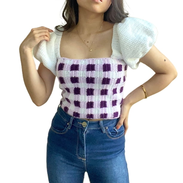 SAYOO Blusa de punto para mujer SAYOO moda