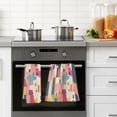 thumbnail image 4 of Yayeee 100% Cotton Hand Towels for Bathroom 16" x 28" Soft Absorbent Kitchen Towel, Art Geometric, 4 of 7