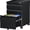Black, variant on 3 Drawer Mobile File Cabinet with Lock, Under Desk Metal Rolling Filing Cabinets for Home Office Organizer Letters/Legal/A4 (Black- Requires Installation) (Black)