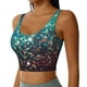 thumbnail image 2 of Balery Colorful Rainbow Glitter Sujetadores deportivos con espalda cruzada para mujer, acolchados, sin costuras, de alto impacto, ideales para yoga, gimnasio, entrenamiento y fitness.-X-Large, 2 of 8