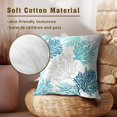 thumbnail image 5 of Summer Coastal Throw Pillow Cover 18x18 inch Set of 2, Teal Blue Coral Beach Ocean Themed Decorative Cushion Covers for Home Couch Bed Sofa Farmhouse Decoration, 5 of 6
