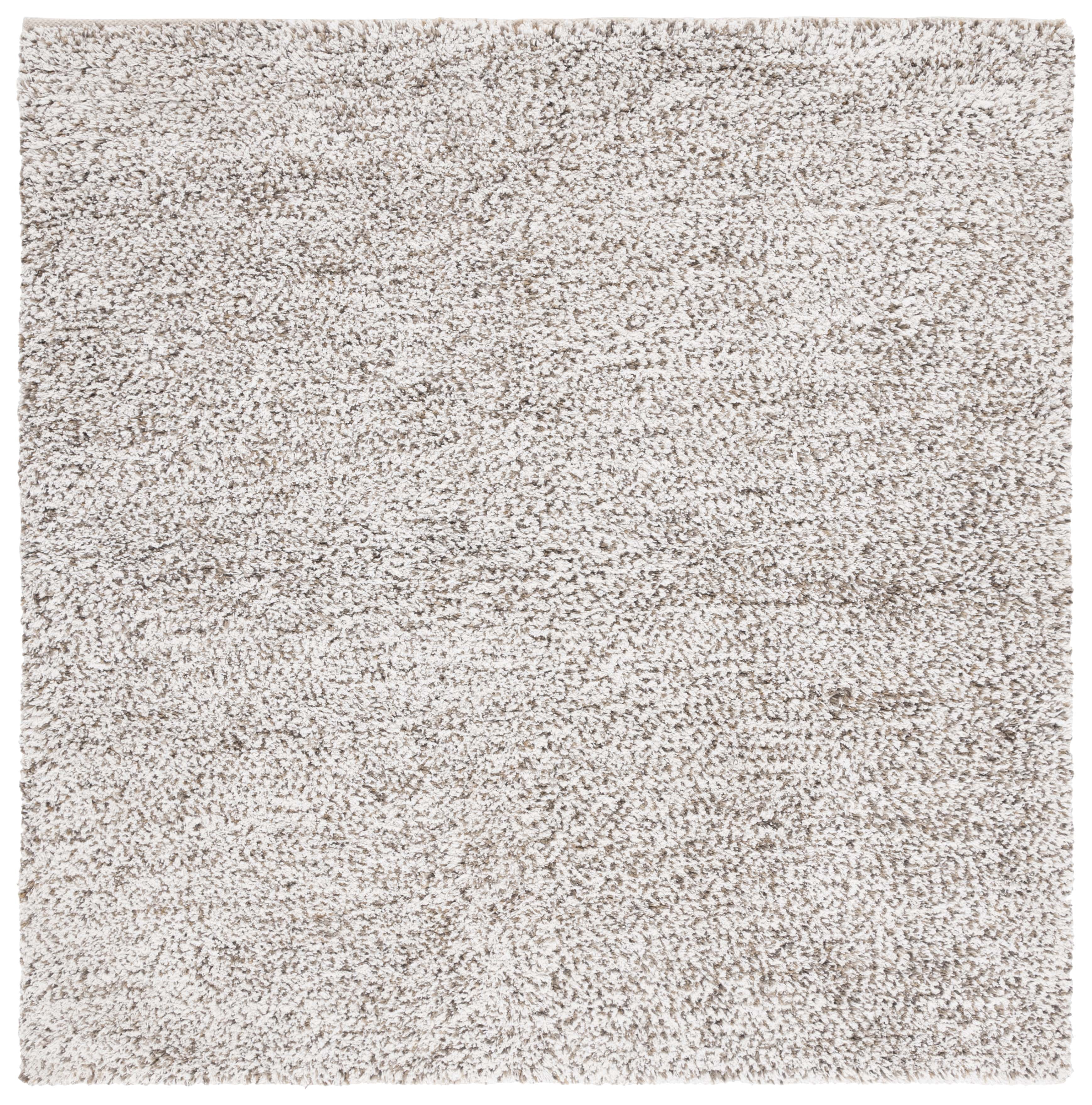 SAFAVIEH Berber Deena Distressed Area Rug, Ivory/Brown, 6' x 6' Square