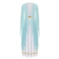 thumbnail image 6 of YIZYIF Womens Halloween Toga Dress Ancient Greece Roman Queen Dress Up Chiffon Gold Trims Long Dress Light Blue XL, 6 of 7