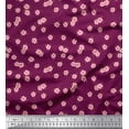 thumbnail image 1 of Soimoi Cotton Voile Fabric Leaves & Floral Artistic Printed Fabric 1 Yard 56 Inch Wide, 1 of 3
