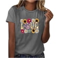 thumbnail image 1 of Camisetas de Manga Corta para Mujeres de Longitud Regular de Poliéster Sólido, Camiseta de Fiesta de Mayo Y Blusa Del Festival para la Primavera Y el Verano, 1 of 3