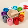 thumbnail image 4 of Xihbxyly Juguete de Combinación de Pelotas En Vasos, Actividad de Clasificación y Conteo de Colores, Juguete Educativo para La Motricidad Fina, Aprendizaje Divertido En Casa o En Movimiento, Regalo I, 4 of 7