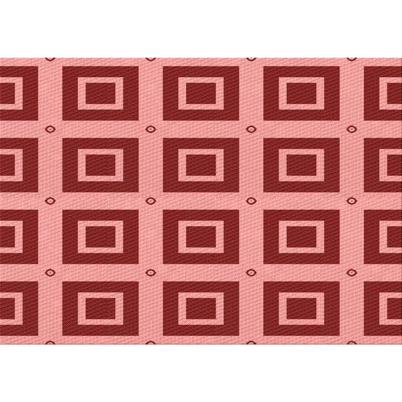 Ahgly Company Machine Washable Indoor Rectangle Transitional Light Coral Pink Area Rugs, 2' x 4'