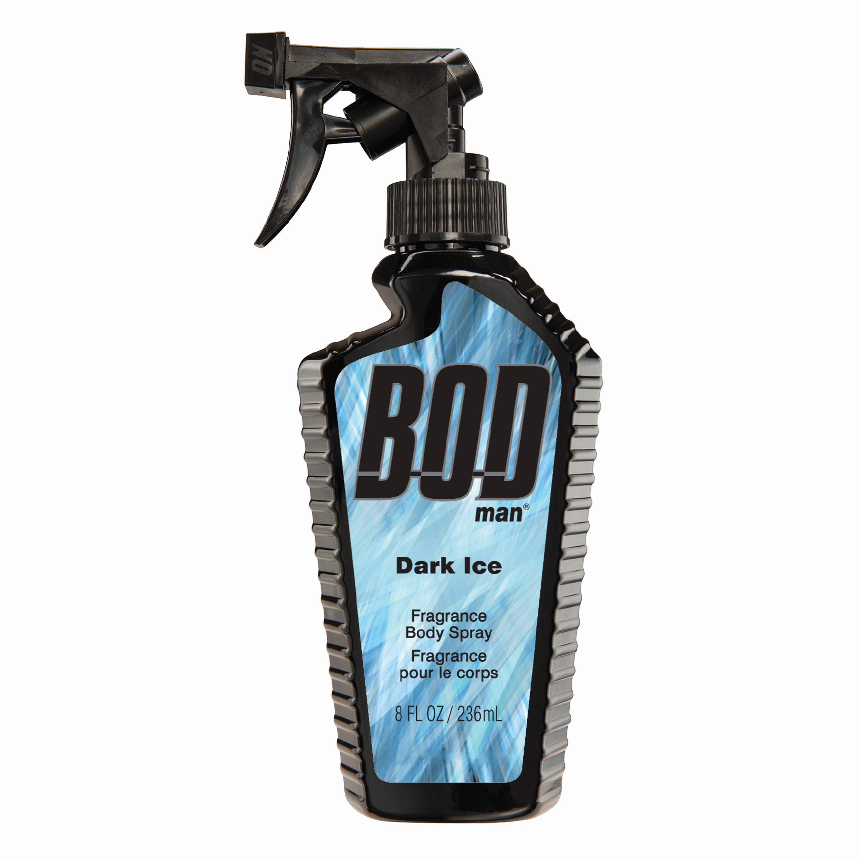 BOD Man Dark Ice Body Spray for Men, 8 Oz