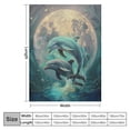 thumbnail image 4 of Orinice Dolphin Throw Blanket for Home Decoration Soft Lightweight Blanket Breathable and Moisture Absorption for All Season for Couch/Bed,  60x80in, 4 of 6