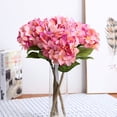 thumbnail image 2 of Artificial Hydrangea Bouquet Silk Flowers Wedding Bridal Party Home Decor（Pink Purple ）, 2 of 2