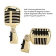 thumbnail image 4 of Classic Retro Microphone, Vintage Dynamic Microphone, Zinc Alloy Self Tensioning Rotating Rack, Unidirectional Cardioid Mic, Universal Stand Compatible, 4 of 7