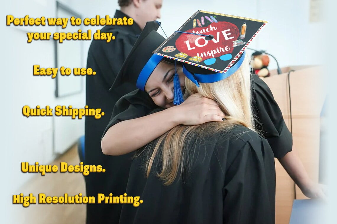 Teach Love Inspire, Future Teacher, Graduation Cap Topper Decoration, Graduation Gift