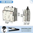 thumbnail image 3 of Zipper Binder with Shoulder Strap 2 inch 3 Ring Waterproof File Folder Organizer Bag 500 Sheet Vintage Pastel Colors Floral, 3 of 8