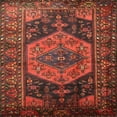 thumbnail image 1 of Ahgly Company Machine Washable Indoor Square Traditional Tomato Red Area Rugs, 6' Square, 1 of 7