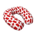 thumbnail image 2 of Xecao Canada Print Memory Foam Cervical Neck Pillow Versatile U-Shaped Pillows for Home,Office,Camping,Travelling,Soft Washable Cover, 2 of 8
