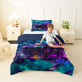 thumbnail image 4 of Manfei Speed Car Twin Comforter Sets,Stormy Sky Bedding Set,Purple,Navy Blue Reversible,2-Piece,1 Comforter and 1 Pillowcase, 4 of 7