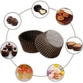 thumbnail image 3 of Casewin 1000 Pieces Mini Paper Baking Cups Cupcake Liners Chocolate Paper Candy Cups Muffin Wrappers for Jubilee Party Birthday Celebration, Brown, 3 of 7