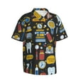 thumbnail image 2 of Easygdp Teeth Men's Hawaiian Shirts Print Lapel Short Sleeve for Beach, vacation, party, casual occasions - 3X-Large, 2 of 9