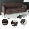 thumbnail image 3 of Flash Furniture HERCULES Diplomat Series Brown LeatherSoft Sofa, 3 of 11