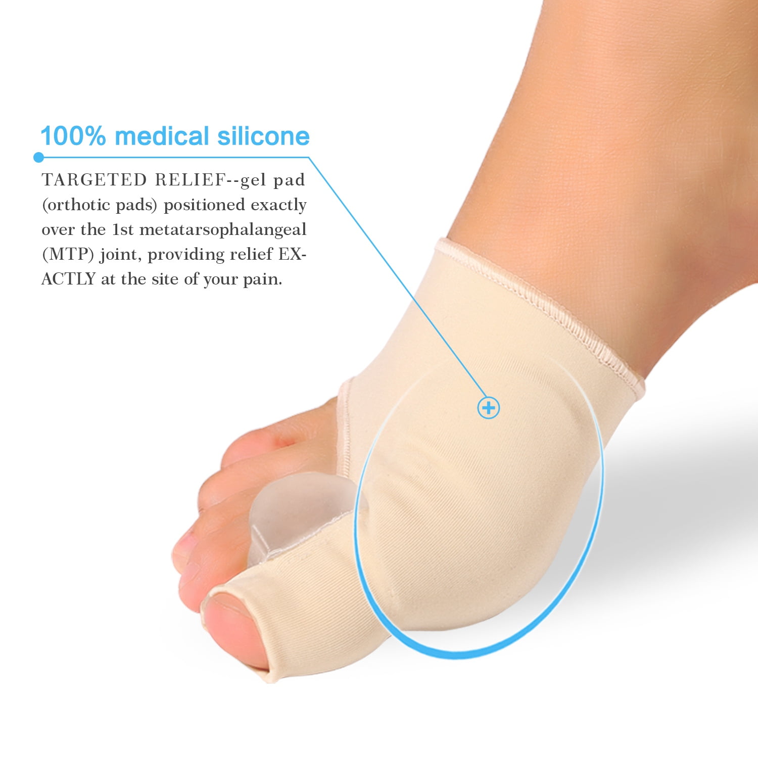 Yosoo 1 Pair Bunion Corrector and Bunion Relief Sleeve with Gel Bunion Pads Cushion Splint Orthopedic Bunion Protector for Men and Women,Hallux Valgus Corrector Bunion Bootie Guard,Stop Bunion Pain