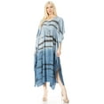 thumbnail image 5 of Sakkas Maitte Women's V neck Caftan Dress Cover-up Beach Print Kaftan Long Boho - Grey - One Size, 5 of 5