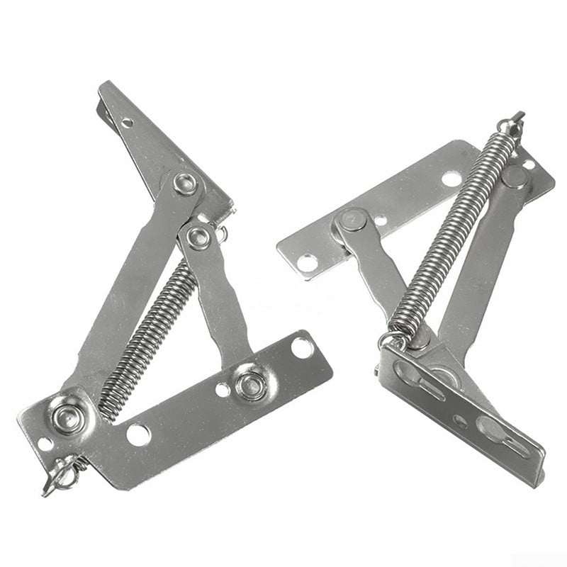2 PAIR TOP BOX DOOR FLAP HINGE KITCHEN CABINET LIFT UP STAY 2 SPRUNG 2 UNSPRUNG 