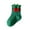 Green-1, variant on Christmas Socks for Kids Ruffled Knitted Cute Soft Breathable Ankle Sock Red Six Years