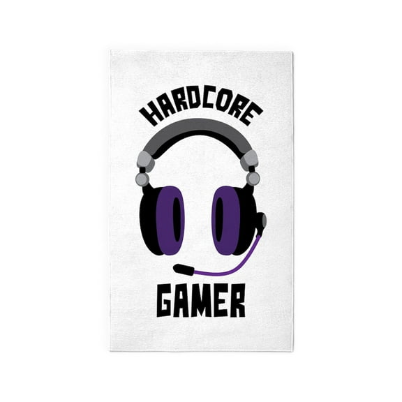 CafePress - Hardcore Gamer 3'X5' Area Rug - 3'x5' Decorative Area Rug, Fabric Throw Rug