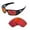 Red, variant on Walleva 24K Gold Polarized Replacement Lenses for Oakley Crankcase Sunglasses