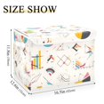 thumbnail image 3 of Graph Chart Mathematic Foldable Storage Bin with Lid and Handle Collapsible Storage Box 16.5 x 12.6 x 11.8 inches, 3 of 7