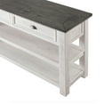 thumbnail image 3 of Martin Svensson Home Monterey Solid Wood Sofa Console Table, White and Grey, 3 of 6